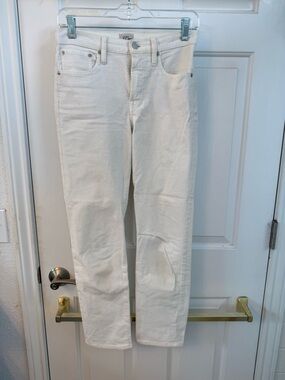 J Crew White Corduroy Straight-Leg Jeans